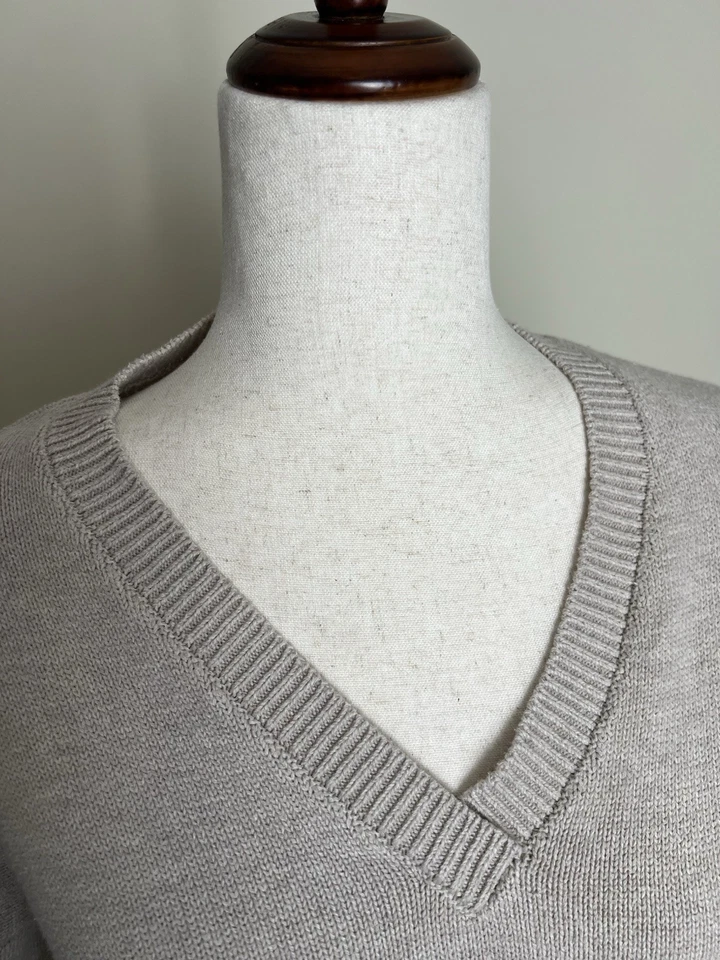 Tahari Women's V-Neck Sweater with Side Buttons - Image 2 of 4