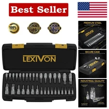 34-Piece Master Torx Bit Set: Durable S2 Steel, Tamper-Proof, Storage Case