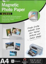 Magnetic photo paper A4 gloss 2 sheets.