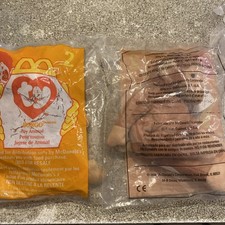 Ty Teenie Beanie Babies Bongo The Monkey 1998 McDonald's Happy Meal 2 New Sealed