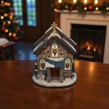 2017 St. Nicholas Square Chapel Christmas Village Illuminated Hand-Painted