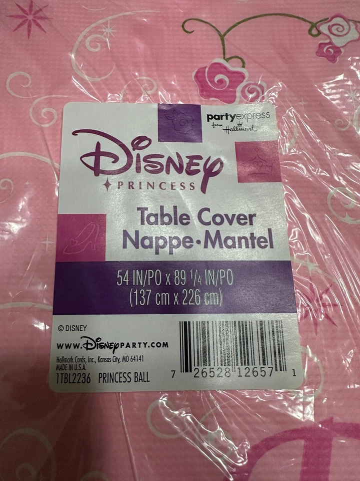 Lote de suministros de fiesta de cumpleaños Disney Princess de colección 2004 sello corazón plato servilleta Foto 4 de 4