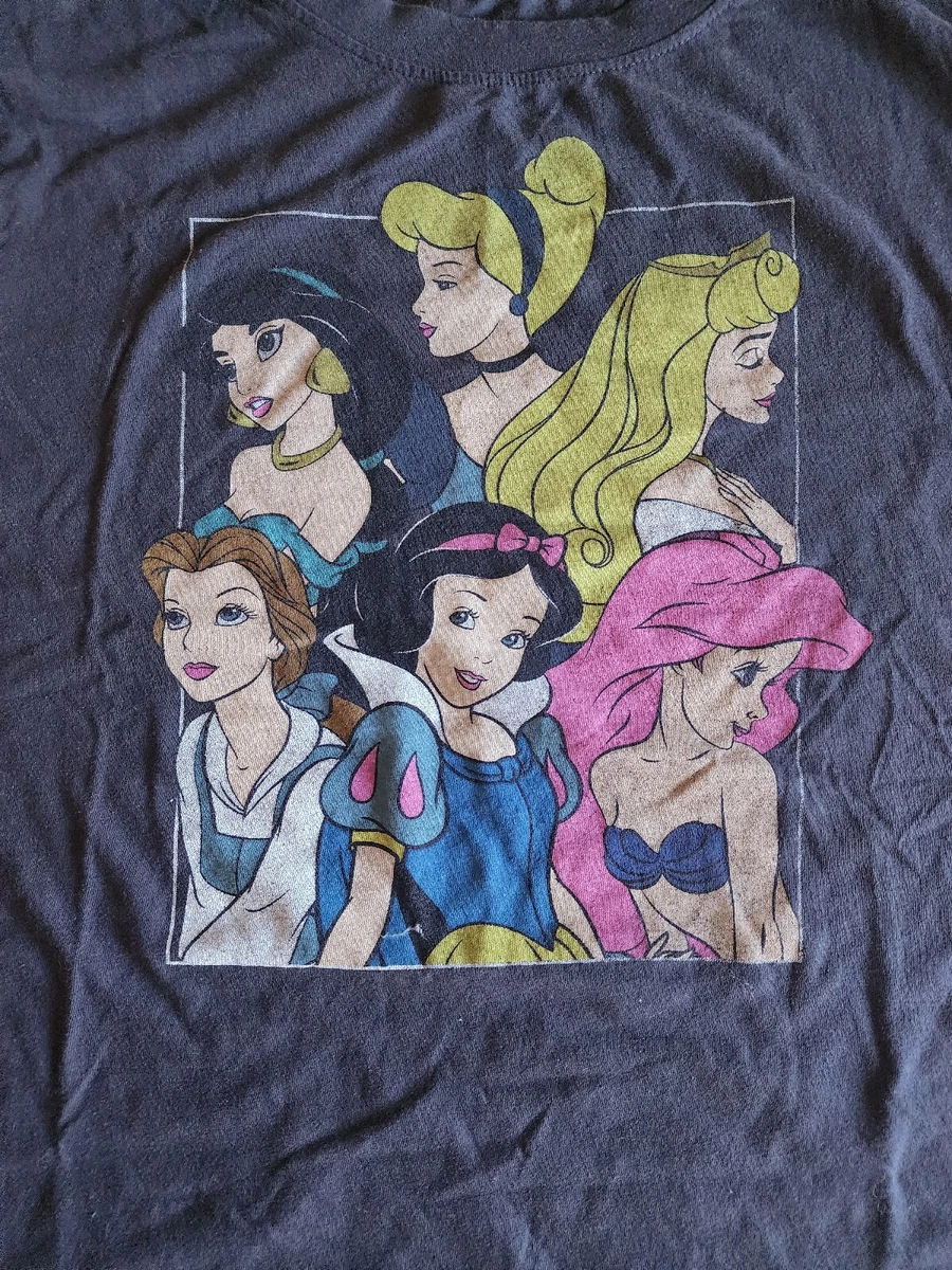Womens Size L Disney Princess T Shirt Ariel Snow White Cinderella