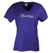Ladies Ford Mustang Foil Purple Shirt - Unique, Sute & Stylish! FREE US SHIPPING