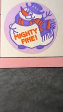Vintage Trend Scratch N Sniff Sticker Snowman Mighty Fine Marshmallow Matte