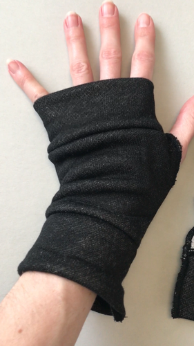 Black Fleece Gloves Winter Hand Warmers Wrist Length Fingerless Mens Womens Soft - Video 1 of 1