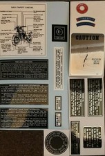 KIT DECALCOMANIA AVVERTIMENTO KAWASAKI Z1 Z1000 Z900 