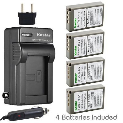 BLS-5 Battery or Travel Charger for OM-D E-M10, E-M10 Mark II, E-M10 Mark  III