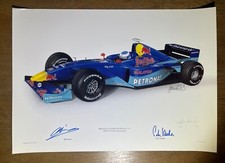Stampa F1 Formula 1 Red bull Sauber 2000 firmata edizione limitata James Rowland