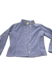 L.L.Bean Jacket Women's L- Regular Blue Polartec Button Down Fleece Style #0BGF5