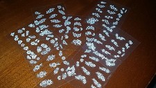 150 Stickers fiori bianchi nail art adesivi decorazioni unghie stikers