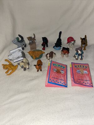 Lot Puppy & Kitty In My Pocket Baby Wild Animals Dog Cat Fox Checklist