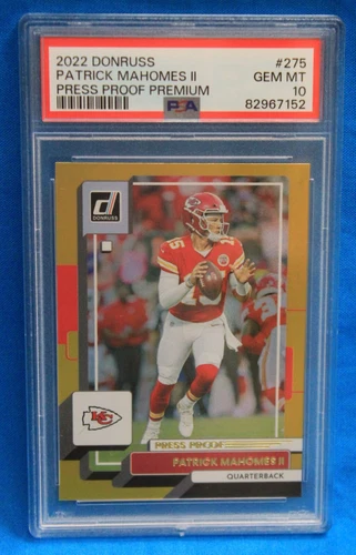 2022 DONRUSS # 275 Patrick Mahomes II PSA 10 # 82967152  PRESS PROOF PREMIUM