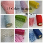 100% Nylon Tutus Spotty Flocked Dots Netting Fabric 6"/ 54" Wide UK Seller