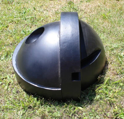 ALEXANDER FABI - abstrakte Kreiskomposition. Signierte Stahlskulptur, lackiert. - Bild 1 von 4