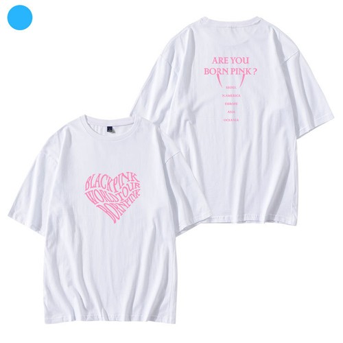 Maglietta KPOP BORN PINK World Tour Jennie Jisoo Lisa rosa maglietta top estivo - Foto 6 di 14
