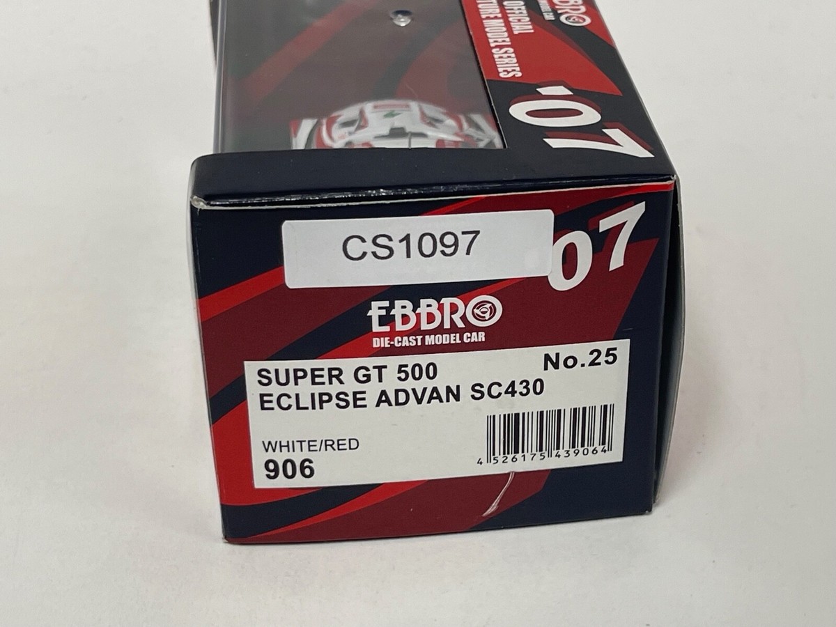 1/43 Ebbro Eclipse Advan Lexus SC 430 JGTC 2007 car #25 #906