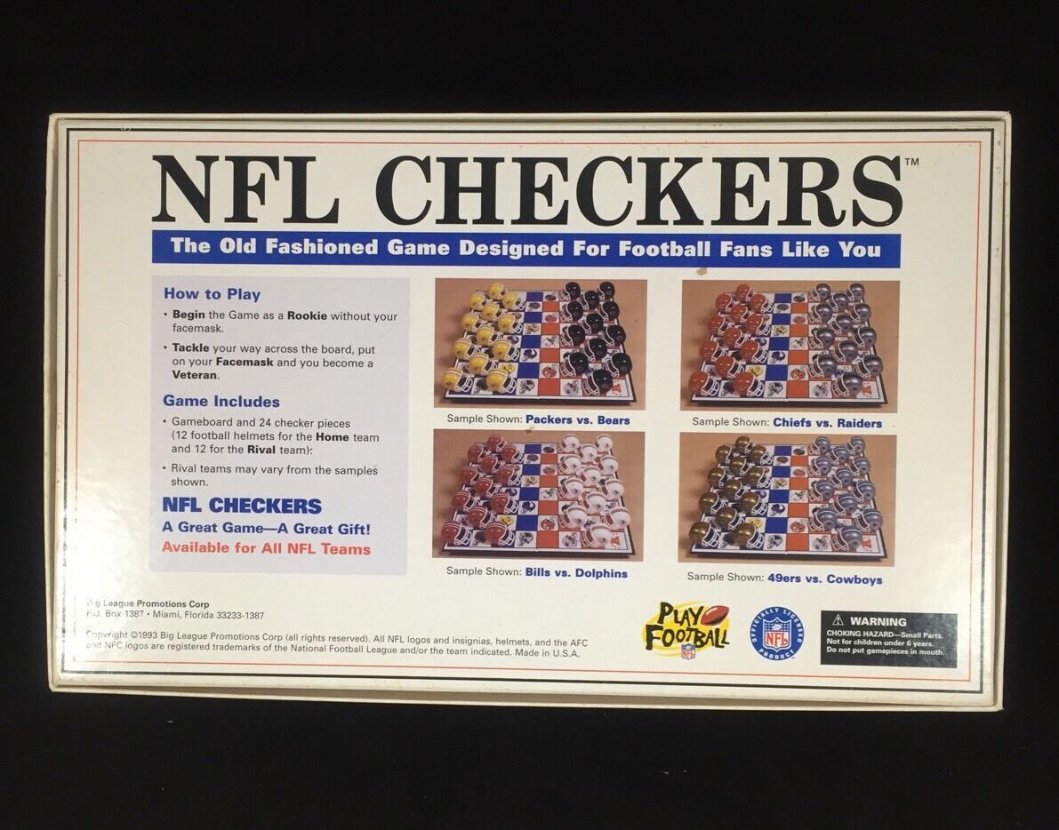 NFL Dallas Cowboys CHECKERS Game Americas Team Football FREE SHIPPING