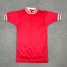 Castelli Jersey Men's Size S Red Quarter Zip Short Sleeve Biking Cycling 80s