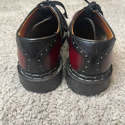 Gripfast Original Vintage Saddle Shoes Red Black Steeltoe Chunky