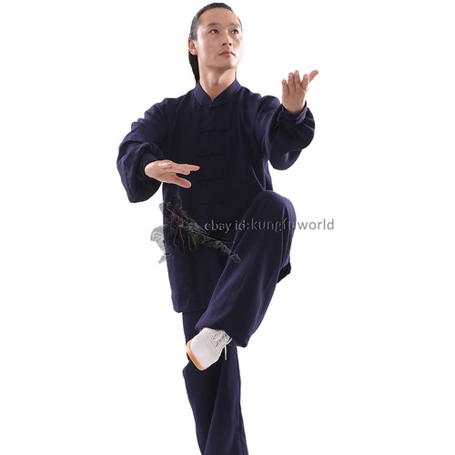 Tuta cotone Wudang taoista Tai chi Kung fu arti marziali Wushu Wing Chun uniforme - Foto 6 di 13