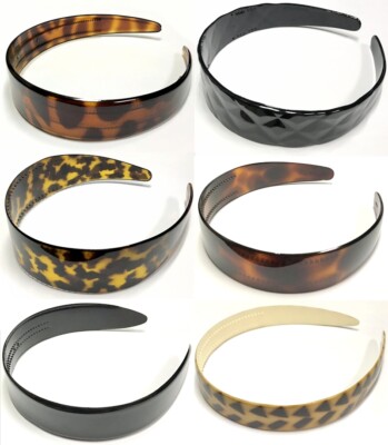 Fashion Headband Wide Band Hair Accessory Women Animal Print New Made in France