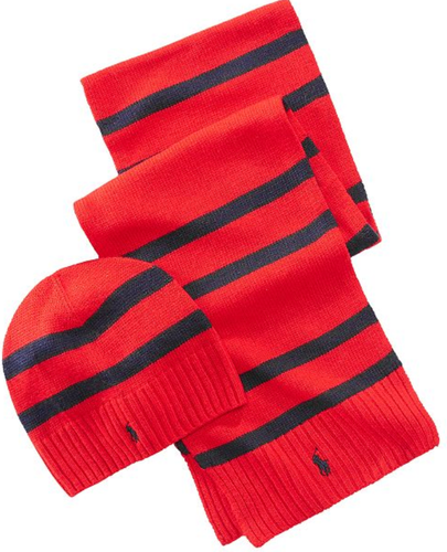 Jacquard Big Pony Hat Beanie Scarf Gift 