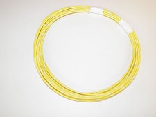 YELLOW/WHITE AUTOMOTIVE WIRE 16 GAUGE HIGH TEMP GXL 25 FEET