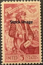 1268 700th-Birth-Anniversary-of-Dante-Alighieri-- 5 Cent MNH (Set of 5)