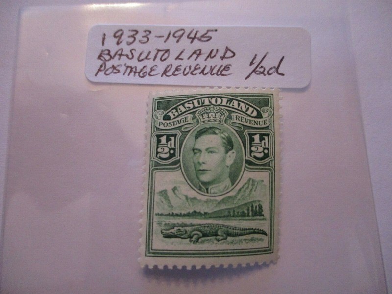 1933-1945 Basutoland Postage Revenue Stamp - 1/2 Denomination