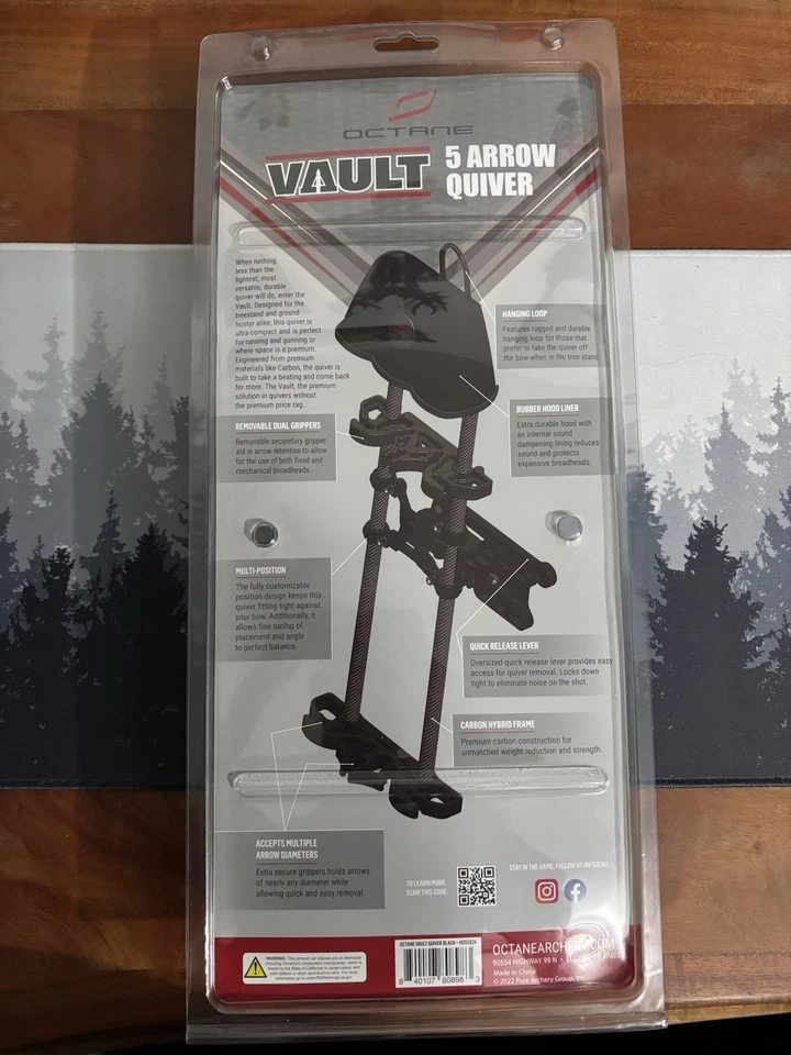 Carcaj Octane Vault 5 Flechas Negro Nuevo En Caja Nunca Usado Foto 4 de 4