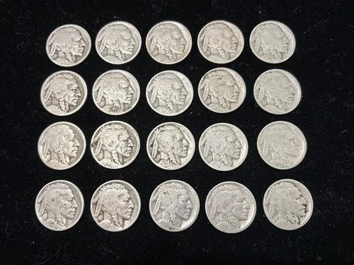 BUFFALO NICKEL LOT OF 20 Mixed NO DATE CULL COINS C-201