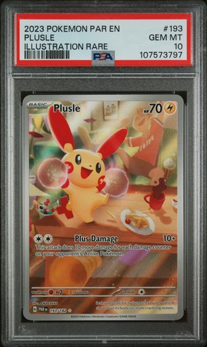 2023 POKEMON PAR EN-PARADOX RIFT ILLUSTRATION RARE #193 PLUSLE PSA 10