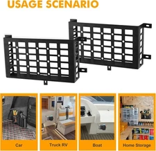 2x Cargo Pocket Molle Panel Frame System Tray Basket Truck RV Boat Home Storage