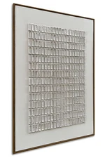 Art Hand-Painted White Thick-Textured Abstract Oil Painting Modern Minimalist...