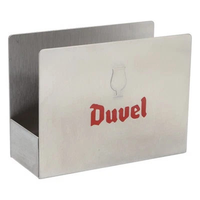 Duvel Bier Metall Bierdeckelhalter Bierdeckelständer Silber