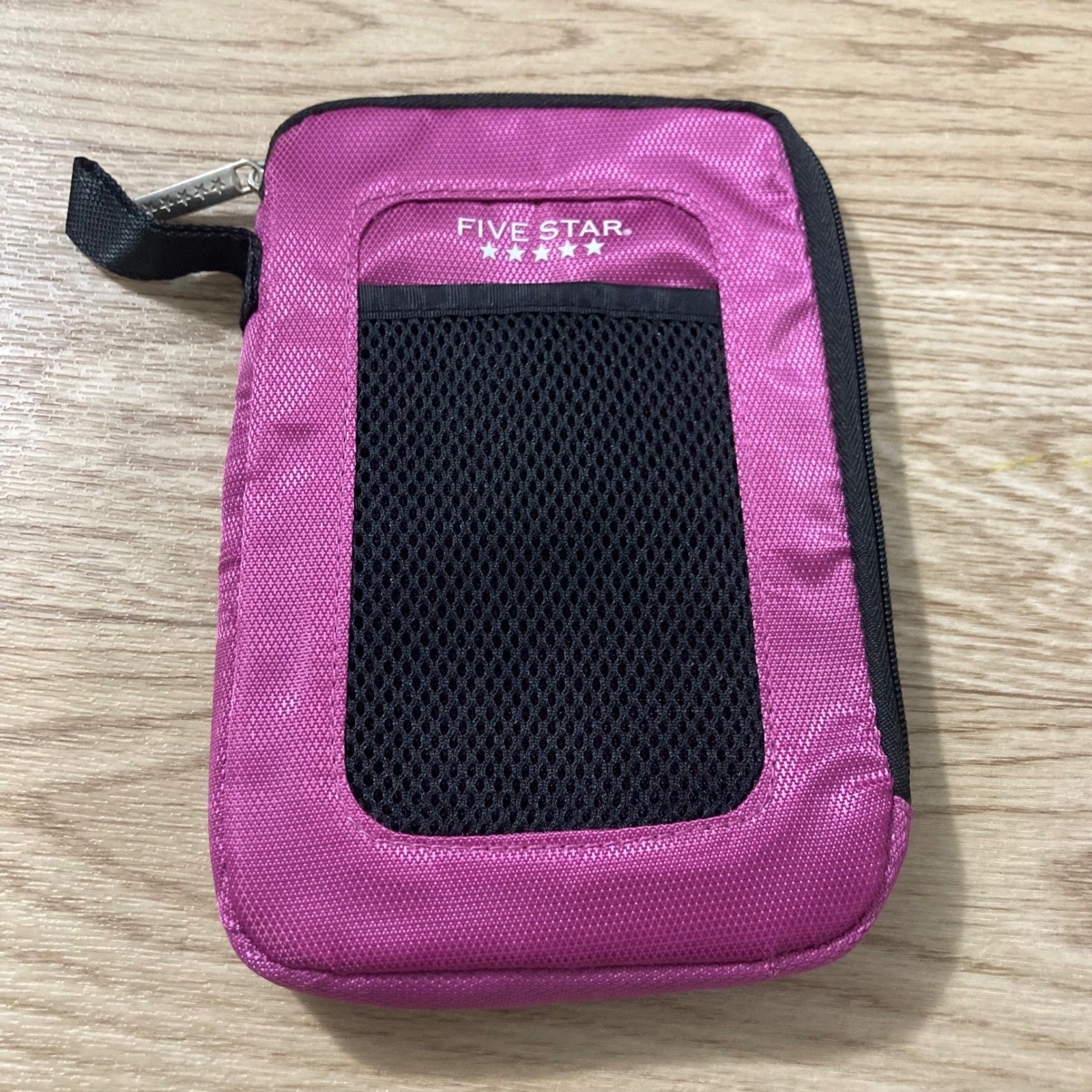Pouch Unisex Os Pink  Mesh Pocket Zip Case 72412 School