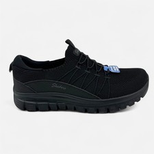 Skechers Graceful Picture Perfect Black Womens Casual Stretch Fit Sneaker