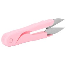Pink Ambidextrous Thread Snips, U-Shaped Stainless Steel Scissors for Sewing,...