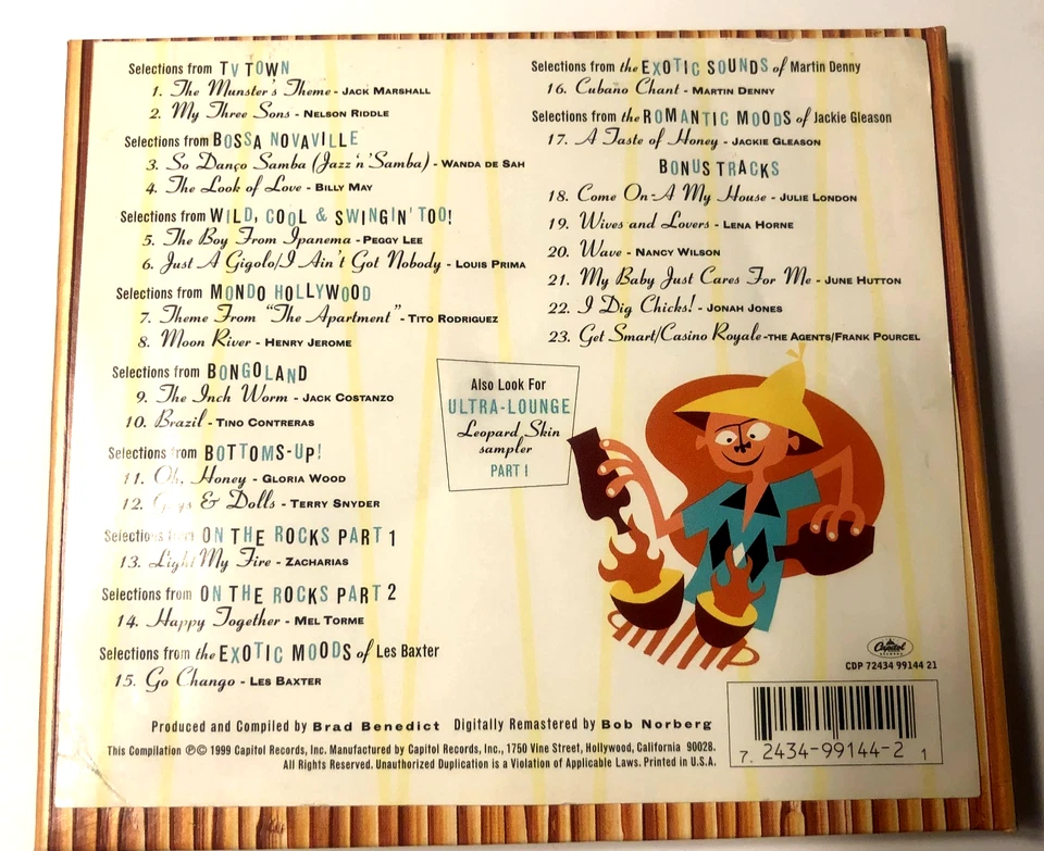 Welcome Back to The Ultra-Lounge Tiki Sampler CD Julie London Les Baxter Jack Co - Image 3 of 4