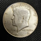 1964 Kennedy Half Dollar 90% Silver, Ungraded, Uncertified, Circulated