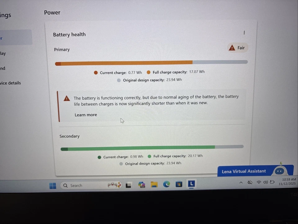 Lenovo ThinkPad T480 240 GB SSD Core i5-8250U 1,6 GHz 16 GB RAM WIN11 P TÁCTIL!/#4 Foto 2 de 4