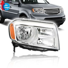 Passenger For Honda Pilot 2012-2015 Headlights Assembly Halogen Chrome Housing Passenger For Honda Pilot 2012-2015 Headlights Assembly Halogen Chrome Housing