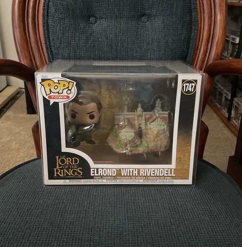Funko Pop! The Lord of the Rings Lord Elrond with Rivendell #1747 W/ Protector