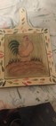 3 PC. Hand Painted “Style Eyes” Roosters W/Fruit Salt & Pepper Shakers Hot Plate — photo 7