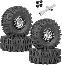 1.9" Aluminum Beadlock Wheels & Tires for Axial SCX10 III & TRX4 Crawler
