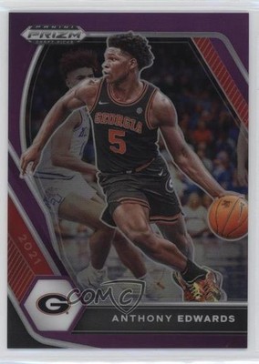 2021-22 Panini Prizm Draft Picks Purple Prizm 38/75 Anthony Edwards #65 2r7