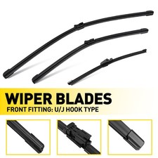 Car Front Rear Windscreen Wiper Blades 24"19"13" Set For VW Golf MK5 Hatch 05-09