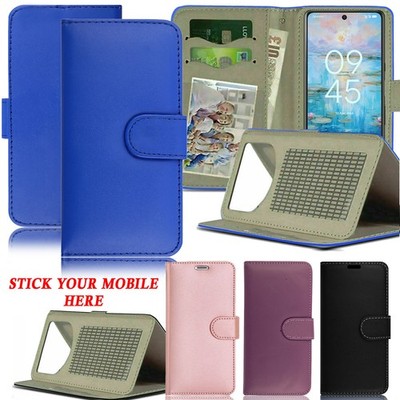 Hülle für TCL 605 505 502 60 50 40 XL Leder Flip Wallet Universal Handy Cover