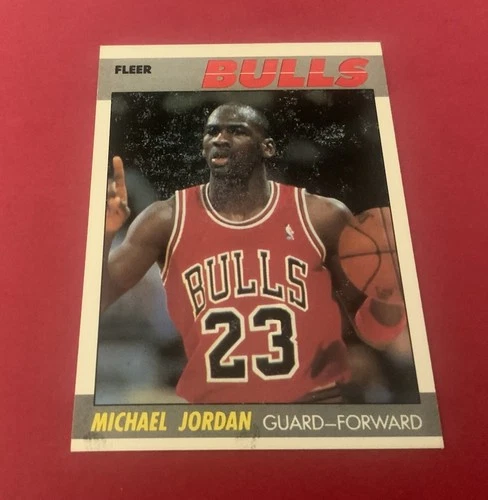 1987-1988 Fleer Basketball #59 - MICHAEL JORDAN - CHICAGO BULLS - Stained Card